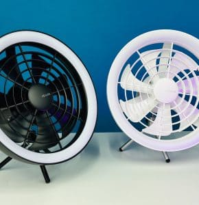 JISULIFE FA17 Rechargeable Fan With LED Light And Table Tripod DSEG0022