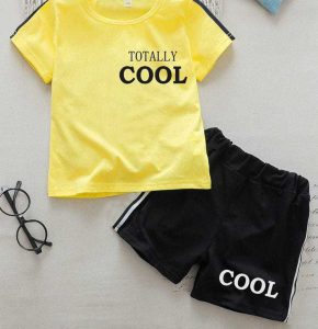 Kids Unisex Tees with Half Pant Set NRKF0020