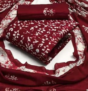 Pure Cotton Batik Three Piece - CSWF0154