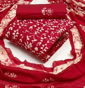 Pure Cotton Batik Three Piece - CSWF0156