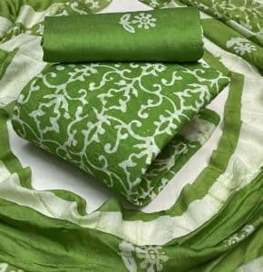 Pure Cotton Batik Three Piece - CSWF0157